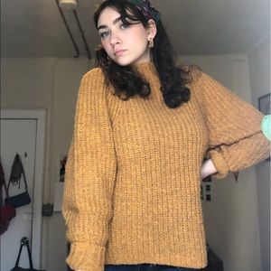 Leith Mustard Yellow Cableknit Sweater 💛